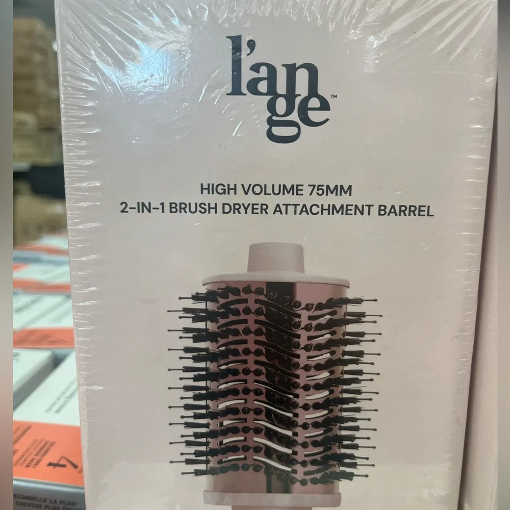Lange Volume 43MM 75MM 2-in-1 Brush Dryer Attachment Barrel - Black pink new